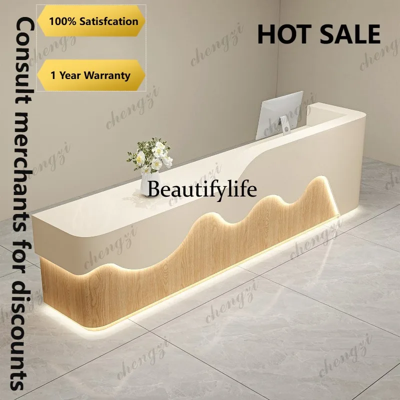 R134 Minimalist Aesthetic Reception Desks Beauty Salon Simple Design Reception Desks Company Unique Mostrador Commercial Furnitu
R134 Minimalist Aesthetic Reception Desks Beauty Salon Simple Design Reception Desks Company Unique Mostrador Commercial Furnitu