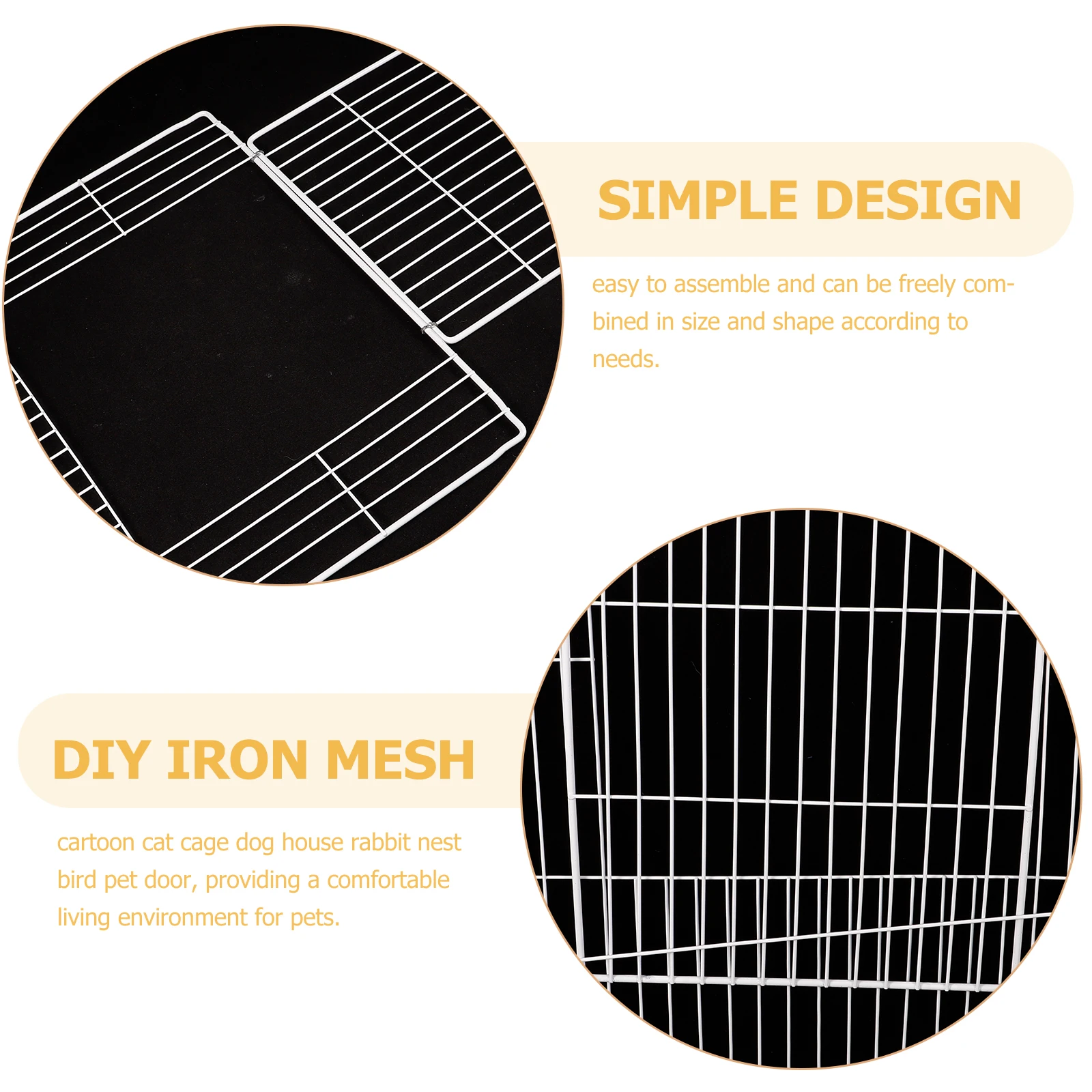 DIY Pet Dog Fence Mesh Door Dog Crate Door Panel Thickened Metal Wire Iron Rabbit Bird Gate Adjustable Size 
DIY Pet Dog Fence Mesh Door Dog Crate Door Panel Thickened Metal Wire Iron Rabbit Bird Gate Adjustable Size