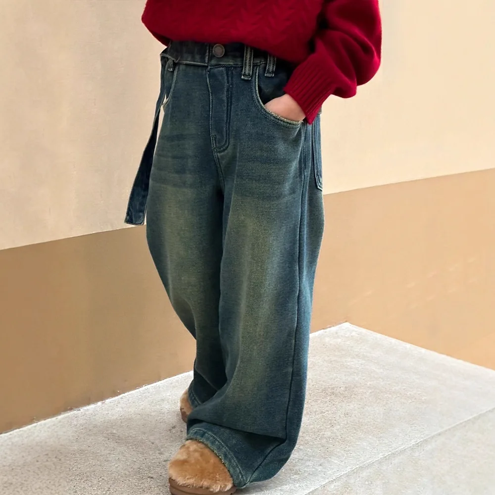 Girls Pants Autumn/winter Korean Version Soft Loose Western-style Straight Leg Jeans Casual Daily Fashion Versatile Wear
Girls Pants Autumn/winter Korean Version Soft Loose Western-style Straight Leg Jeans Casual Daily Fashion Versatile Wear
