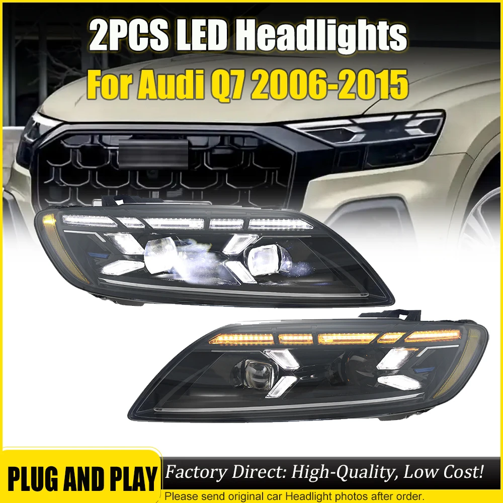 Car Styling HeadLamp For Audi Q7 LED Headlight 2005-2016 Front DRL Turn Signal Light Assembly Modified Q8 Automotive Accessories
Car Styling HeadLamp For Audi Q7 LED Headlight 2005-2016 Front DRL Turn Signal Light Assembly Modified Q8 Automotive Accessories