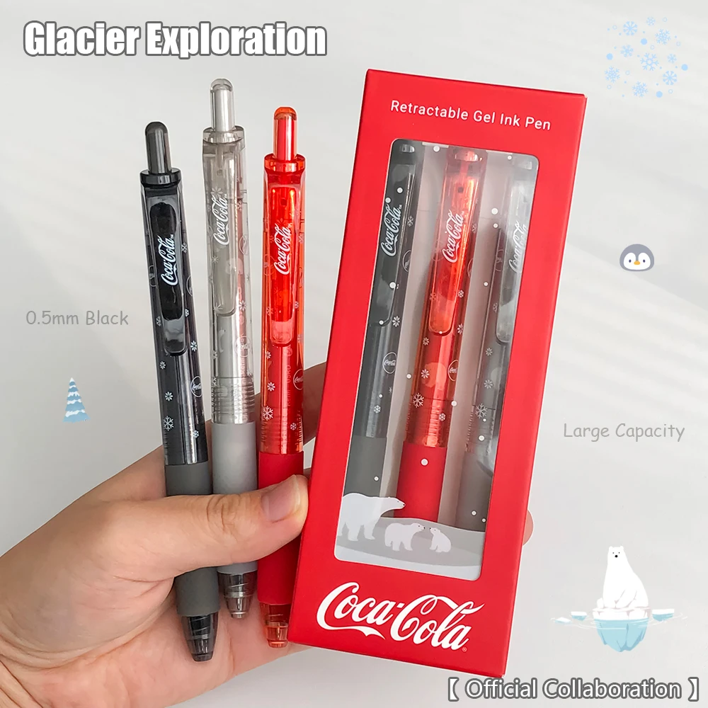 3 гелевых ручки Glacier Exploration, 0,5 мм, креативные быстросохнущие ручки большой емкости, ручка для совместной работы Coca-Cola
3 гелевых ручки Glacier Exploration, 0,5 мм, креативные быстросохнущие ручки большой емкости, ручка для совместной работы Coca-Cola