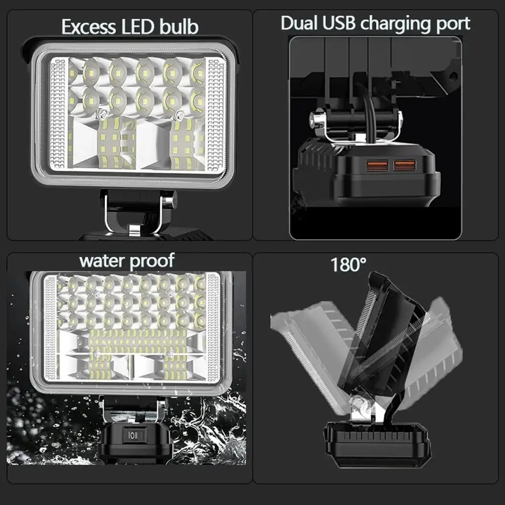 for Makita 18V Cordless Work 3/4/5/8Inch Light Lithium Battery Spotlight & Floodlight Led Lamp Outdoor Camping Emergency Light
for Makita 18V Cordless Work 3/4/5/8Inch Light Lithium Battery Spotlight & Floodlight Led Lamp Outdoor Camping Emergency Light