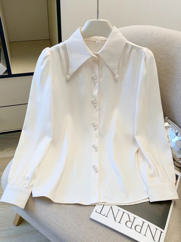 Женская блузка Ele Long Sve из ацетатного атласа, весна-осень, приталенная, с богатой отделкой, отложным воротником, во французском стиле
Женская блузка Ele Long Sve из ацетатного атласа, весна-осень, приталенная, с богатой отделкой, отложным воротником, во французском стиле