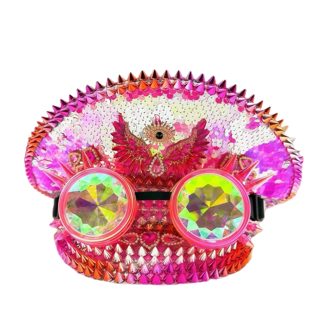 HongLuan красочная шляпа капитана со стразами и очками для фестиваля Burning Man, аксессуары для рейв-фестив и вечерние шляпы для женщин
HongLuan красочная шляпа капитана со стразами и очками для фестиваля Burning Man, аксессуары для рейв-фестив и вечерние шляпы для женщин