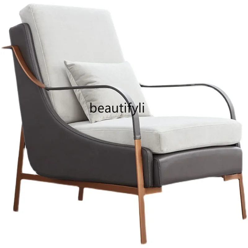 Simple Modern Single Leisure Chair Light Luxury Stainless Steel Small Apartment Art Nordic Model House Sofa Wingback Chair
Simple Modern Single Leisure Chair Light Luxury Stainless Steel Small Apartment Art Nordic Model House Sofa Wingback Chair