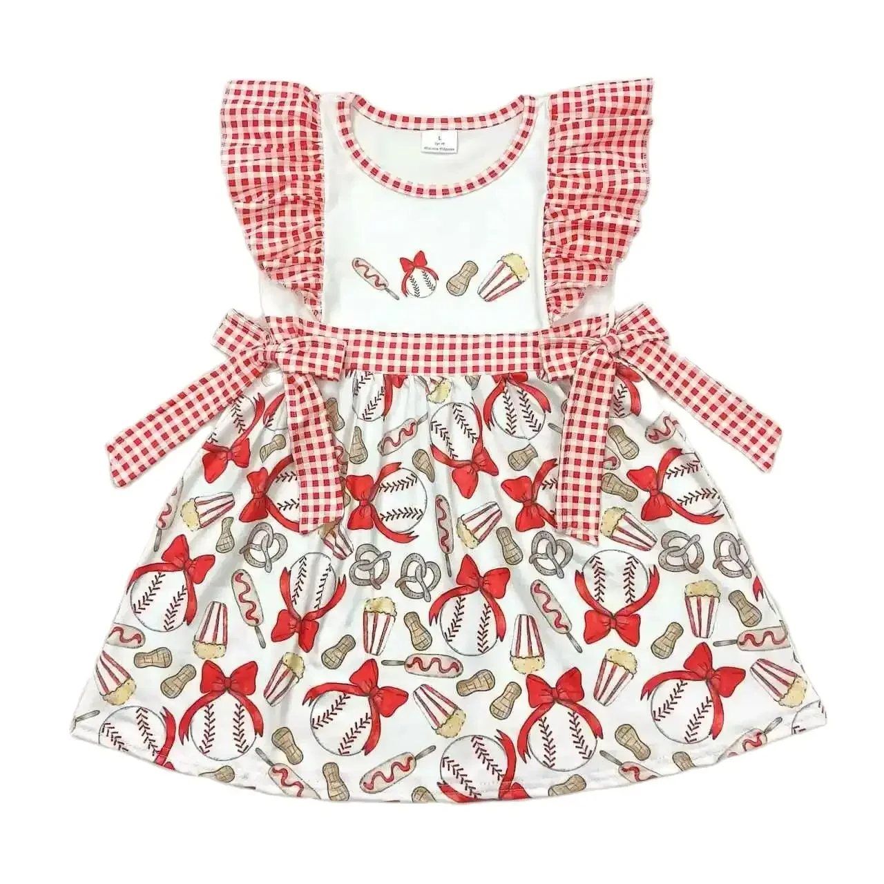 GSD0712 Kids Girls Dresses Short Sleeves Top Butterfly Baseball Peanut Popcorn Print With Dress Children Clothes
GSD0712 Kids Girls Dresses Short Sleeves Top Butterfly Baseball Peanut Popcorn Print With Dress Children Clothes