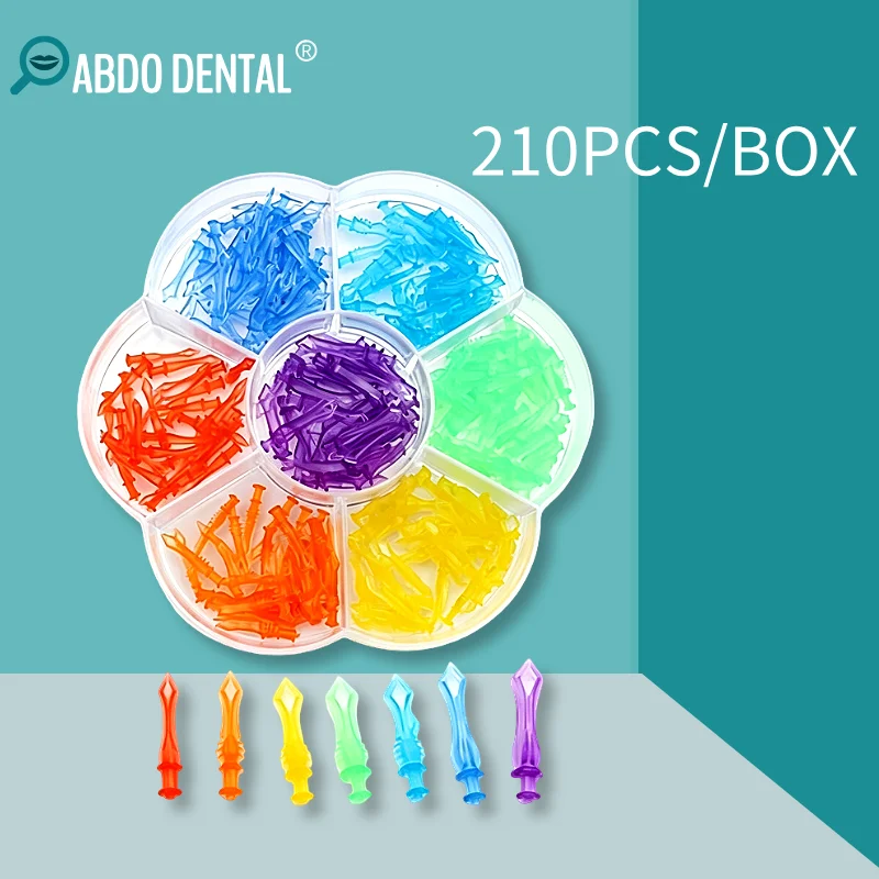 210Pcs Dental Diamond Wedges 7 Colors Plastic Interdental Wedges Dental Restorative Materials for Filling
210Pcs Dental Diamond Wedges 7 Colors Plastic Interdental Wedges Dental Restorative Materials for Filling