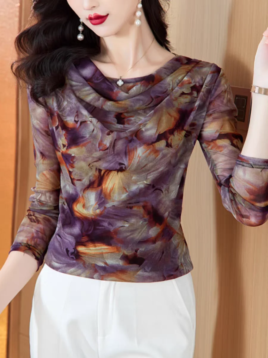 2024 Autumn Spring Tops New Fashion Slim Fit Mesh T Shirt Elastic Long Sleeve Casual Women T shirt
2024 Autumn Spring Tops New Fashion Slim Fit Mesh T Shirt Elastic Long Sleeve Casual Women T shirt
