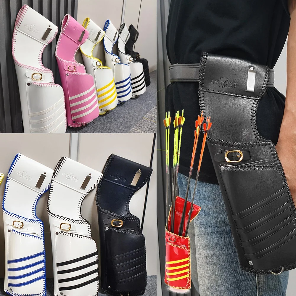 Archery Arrow Quiver Left Hand Arrow Holder Hip Arrow Bag Pouch for Compound Bow Recurve Bow Shooting Target Practice Hunting
Archery Arrow Quiver Left Hand Arrow Holder Hip Arrow Bag Pouch for Compound Bow Recurve Bow Shooting Target Practice Hunting