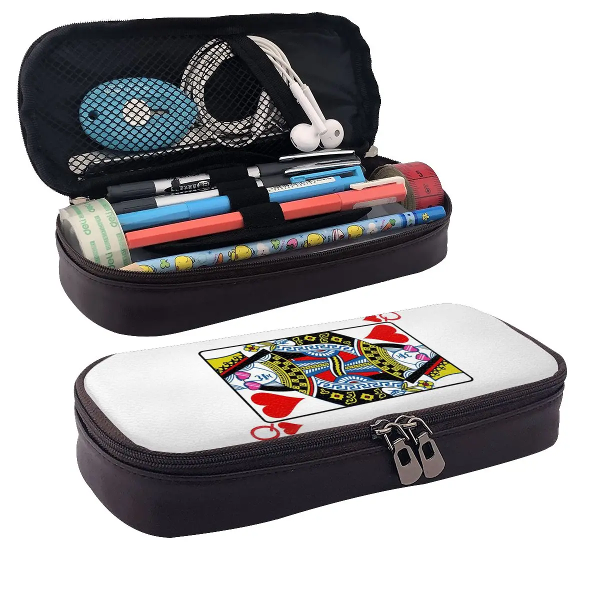 Casino Nights Red Queen Of Hearts Leather Pencil Case Pen Holder Storage Stationery Supplies Pen Box Pencil Bag for Kids Gifts
Casino Nights Red Queen Of Hearts Leather Pencil Case Pen Holder Storage Stationery Supplies Pen Box Pencil Bag for Kids Gifts