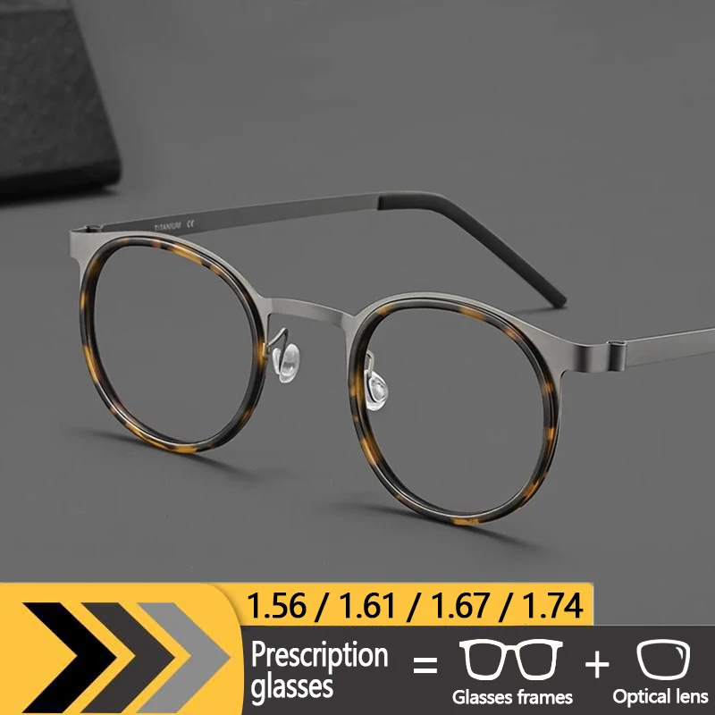 KJDCHD Titanium Acetate Prescription glasses Men Women Ultralight Glasses Frame Fashion Retro Round Screwless Eyeglasses
KJDCHD Titanium Acetate Prescription glasses Men Women Ultralight Glasses Frame Fashion Retro Round Screwless Eyeglasses