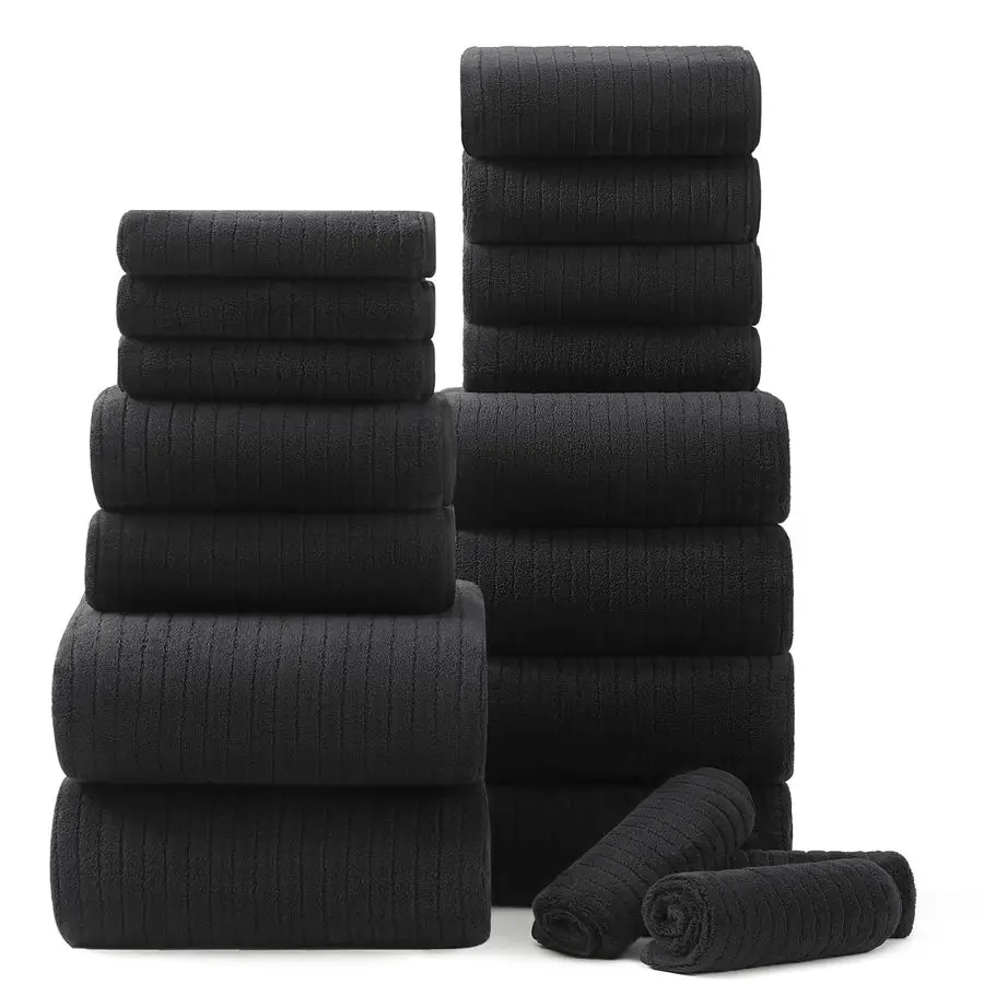 Набор банных полотенец, супермягкий семейный комплект полотенец для ванной с петлями для подвешивания: 6 банных полотенец, 6 полотенец для рук, 6 салфеток для умывания, высокая впитываемость
Набор банных полотенец, супермягкий семейный комплект полотенец для ванной с петлями для подвешивания: 6 банных полотенец, 6 полотенец для рук, 6 салфеток для умывания, высокая впитываемость