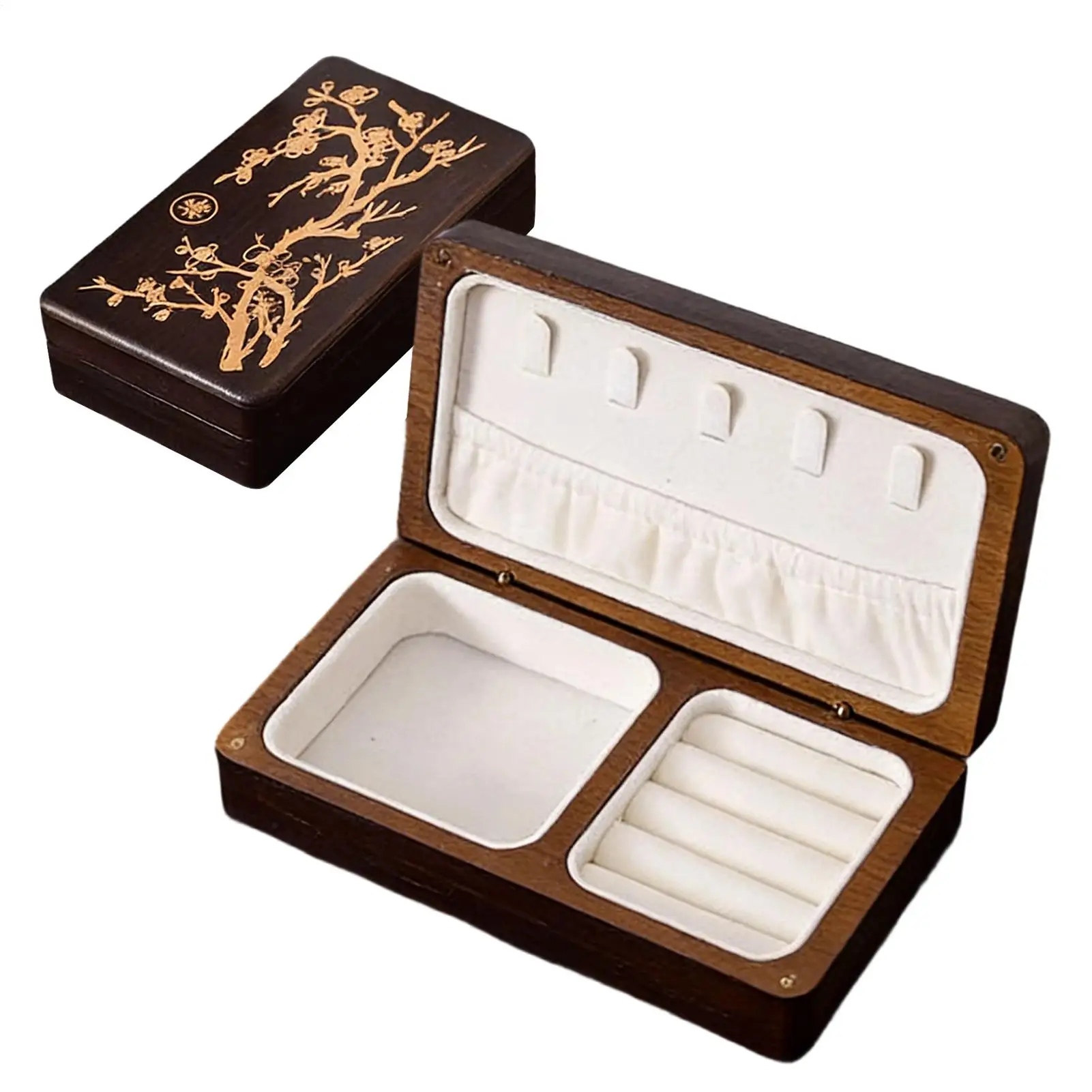 Деревянная шкатулка для украшений в винтажном стиле, портативный футляр с отделениями для серег, колец, для детей, дочерей, семьи, друзей
Деревянная шкатулка для украшений в винтажном стиле, портативный футляр с отделениями для серег, колец, для детей, дочерей, семьи, друзей