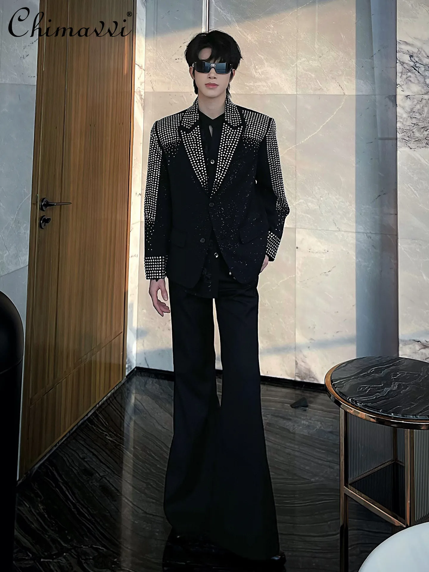 2026 Spring Autumn New High-end Fashion Black Starry Sky Blazer for Men Heavily Hotfix Rhinestone Stage Performance Suit Coat
2026 Spring Autumn New High-end Fashion Black Starry Sky Blazer for Men Heavily Hotfix Rhinestone Stage Performance Suit Coat