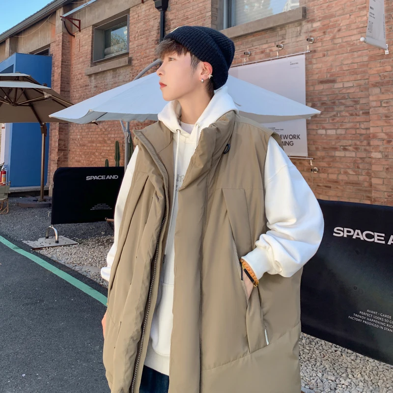 Cityboy Style Casual Loose Men's Cotton Vest Warm Stand Collar Workwear Jacket Autumn Winter Fashionable Youth Popular
Cityboy Style Casual Loose Men's Cotton Vest Warm Stand Collar Workwear Jacket Autumn Winter Fashionable Youth Popular