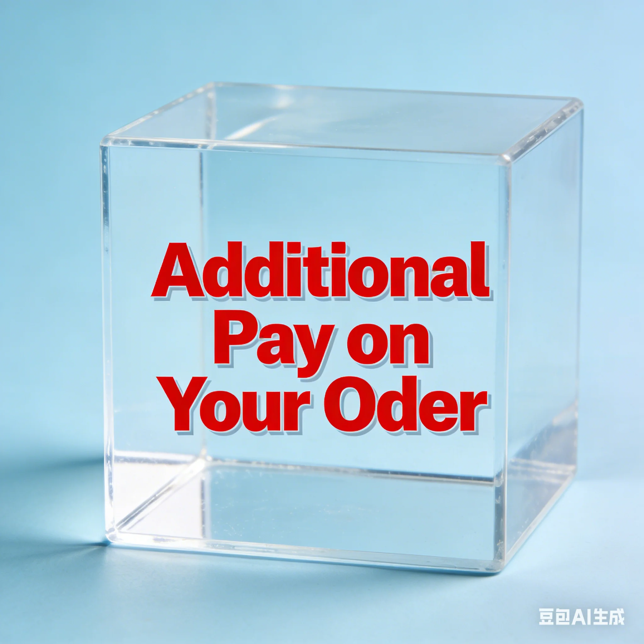 Additional Pay on Your Order
Additional Pay on Your Order