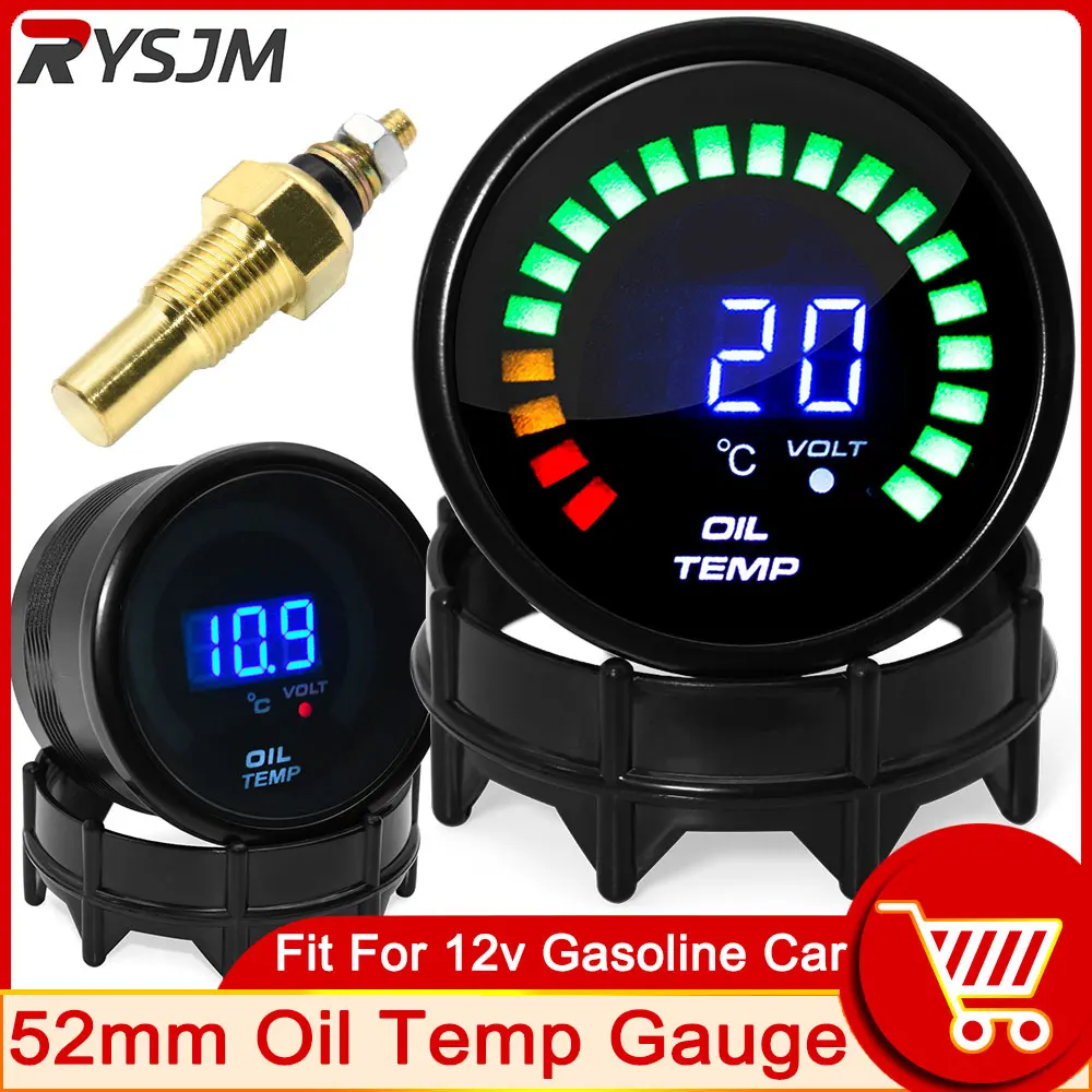 Black Oil Temperature Gauge 52mm Digital LED Car Oil Temp Gauge 20-150 Celsius with Moto Temperature Sensor 1/8NPT Car Meter
Black Oil Temperature Gauge 52mm Digital LED Car Oil Temp Gauge 20-150 Celsius with Moto Temperature Sensor 1/8NPT Car Meter