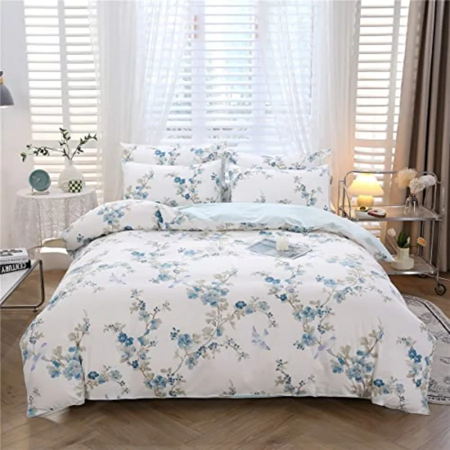 Duvet Cover Set Queen Size 100% Cotton 3 Pieces Bedding Comforter Cover with Button Closure Birds on White Comforter Cover Sets
Duvet Cover Set Queen Size 100% Cotton 3 Pieces Bedding Comforter Cover with Button Closure Birds on White Comforter Cover Sets