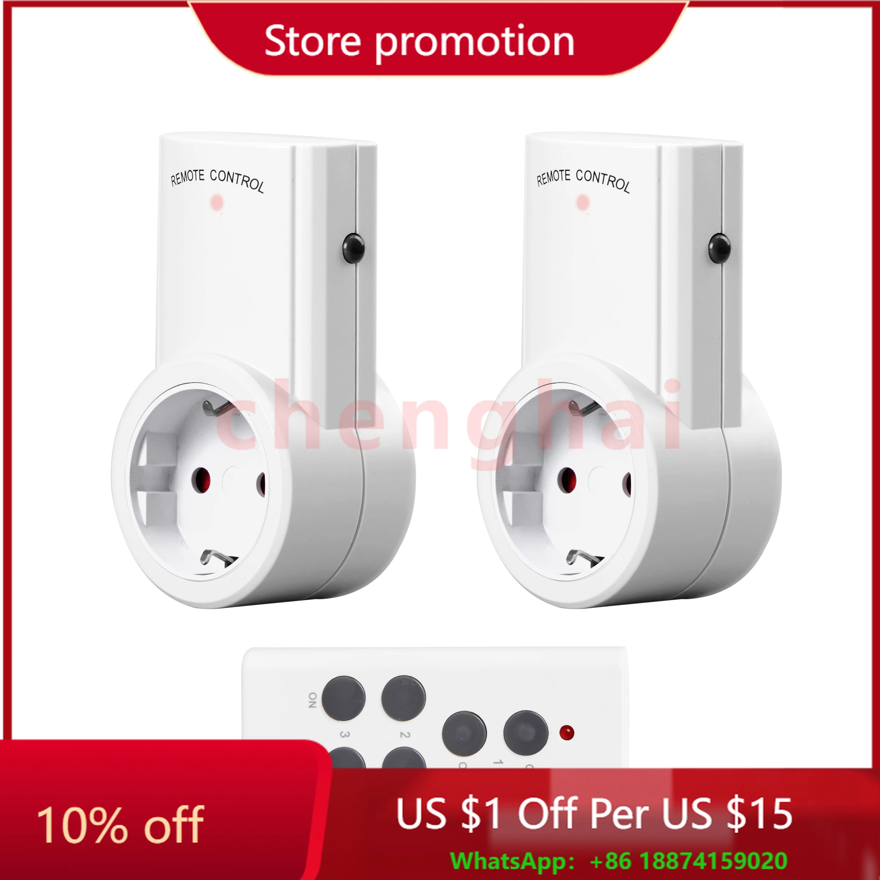 2 Pack EU Standard Light Wireless Smart Home Remote Control Socket
2 Pack EU Standard Light Wireless Smart Home Remote Control Socket