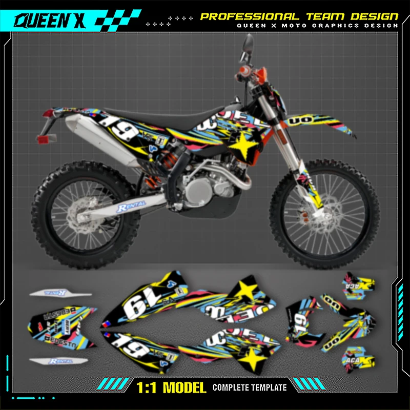 QUEEN X MOTO Motorcycle Graphics MX Stickers For KTM SX SXF 2007-2010 EXC XCW 2008-2011 Motorcross Accessories 001
QUEEN X MOTO Motorcycle Graphics MX Stickers For KTM SX SXF 2007-2010 EXC XCW 2008-2011 Motorcross Accessories 001