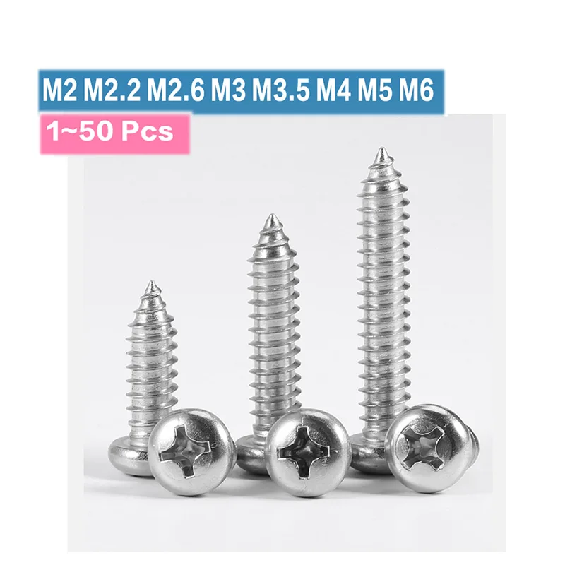 M2 M2.2 M2.6 M3 M3.5 M4 M5 M6 316 Stainless Steel Cross Round Head Self-Tapping Screw Round Head Self Tapping Screw Wood Screw 
M2 M2.2 M2.6 M3 M3.5 M4 M5 M6 316 Stainless Steel Cross Round Head Self-Tapping Screw Round Head Self Tapping Screw Wood Screw