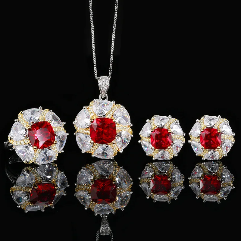 Fiery Red Gem Trio Copper - Gold Plated Necklace, Ring & Earrings for a Dazzling Look
Fiery Red Gem Trio Copper - Gold Plated Necklace, Ring & Earrings for a Dazzling Look
