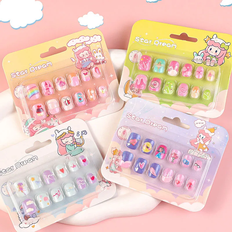12Pcs Korean Style Cute Cartoon Children's Press on Nails Sweet Cool Nail Patch Fake Nails Nail Sticker Children's Day Gift
12Pcs Korean Style Cute Cartoon Children's Press on Nails Sweet Cool Nail Patch Fake Nails Nail Sticker Children's Day Gift