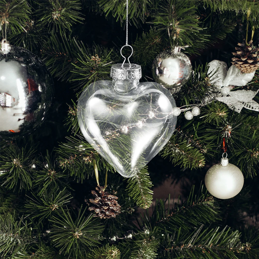 10pcs Heart Shaped Christmas Ornaments Clear Fillable Hollow Plastic Decorations Tree Hanging Valentine Baubles Glass
10pcs Heart Shaped Christmas Ornaments Clear Fillable Hollow Plastic Decorations Tree Hanging Valentine Baubles Glass