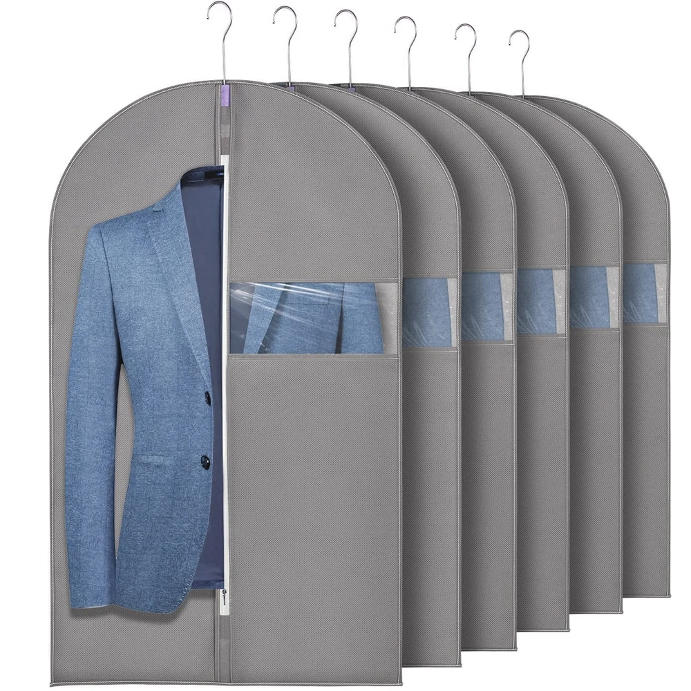 24"X40"Garment Bags for Hanging Clothes Suit Cover Bags for Closet Storage with Clear Window Fabric Protector Bag with Zipper
24"X40"Garment Bags for Hanging Clothes Suit Cover Bags for Closet Storage with Clear Window Fabric Protector Bag with Zipper