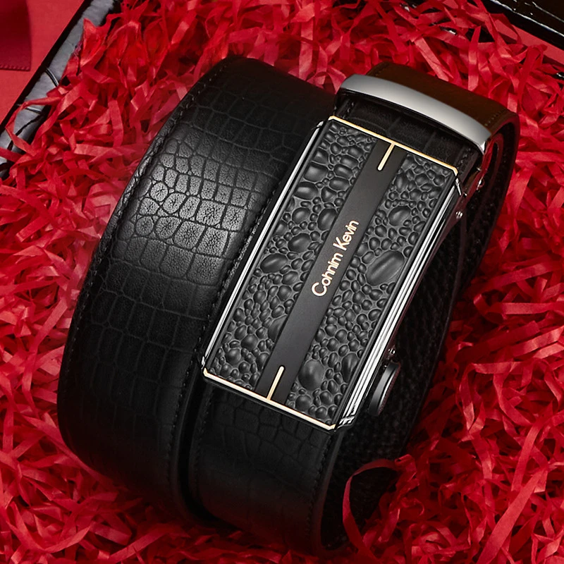 Men's Leather Belt with Automatic Buckle and Live Streaming Crocodile Pattern Cowhide Business Belt Men’s Designer Belts
Men's Leather Belt with Automatic Buckle and Live Streaming Crocodile Pattern Cowhide Business Belt Men’s Designer Belts