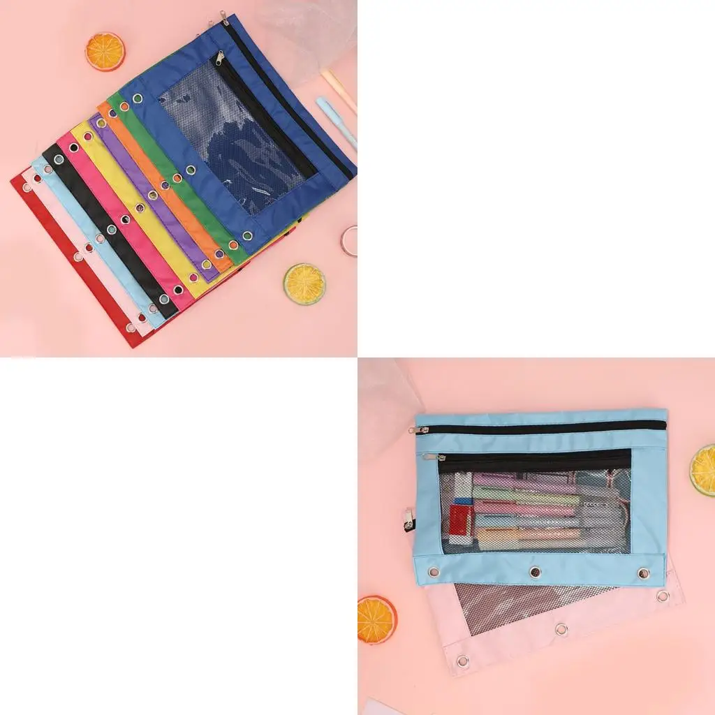 3 Rings Binders Pen Pencil Case Pencil Bag File Bag Double Zipper Pen Case
3 Rings Binders Pen Pencil Case Pencil Bag File Bag Double Zipper Pen Case