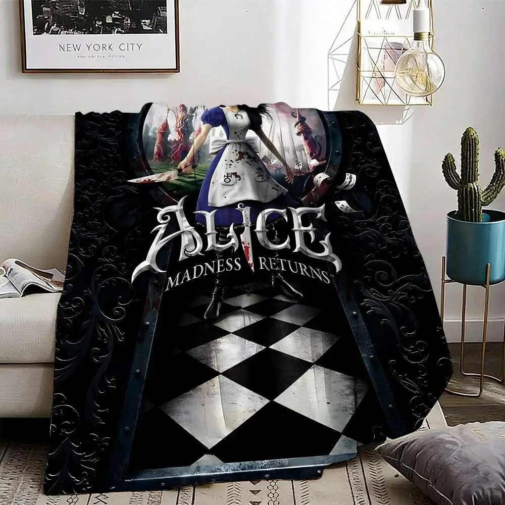 Alice Madness Returns Throw Lightweight 240g Flannel Blanket Soft Skin-friendly for Summer Cooling
Alice Madness Returns Throw Lightweight 240g Flannel Blanket Soft Skin-friendly for Summer Cooling