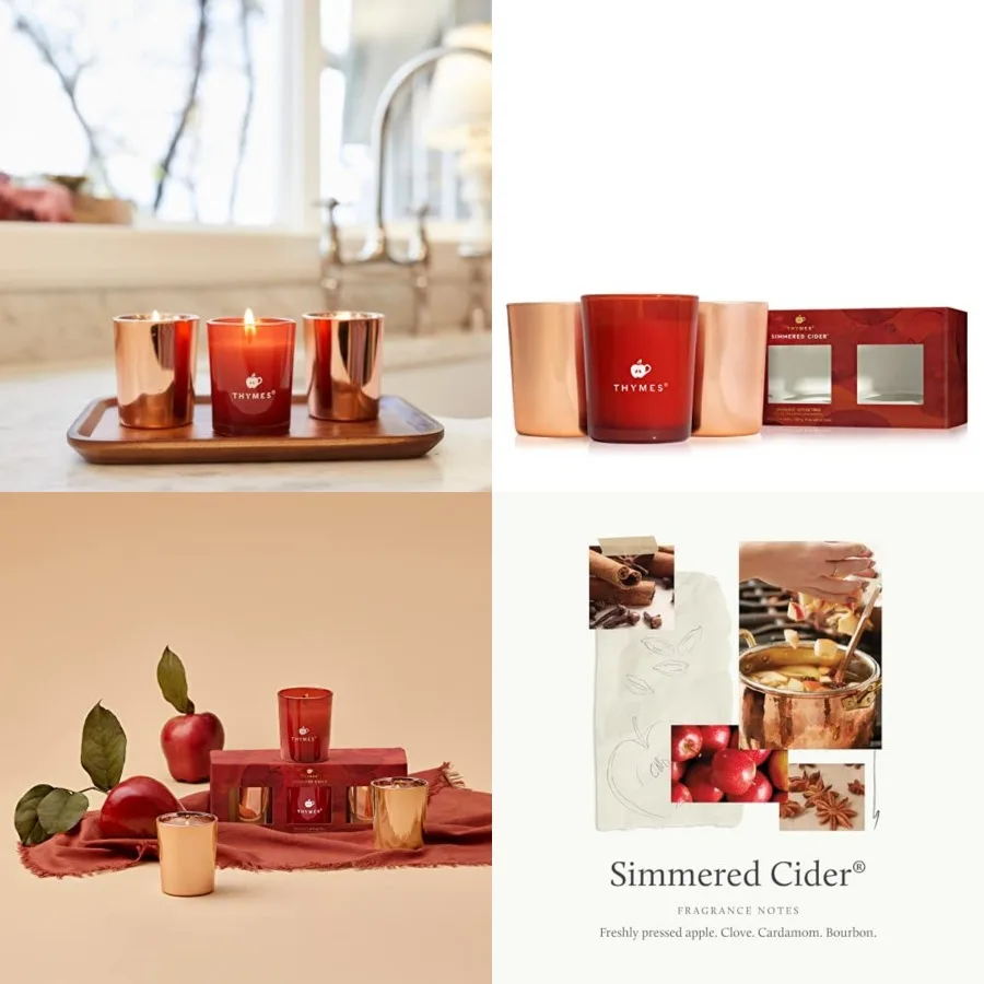 Aromatic Votive Trio Set of Three Votive Candles Luxury Home Fragrance Scented Candles with Notes of Freshly Pressed Apple, Clo
Aromatic Votive Trio Set of Three Votive Candles Luxury Home Fragrance Scented Candles with Notes of Freshly Pressed Apple, Clo
