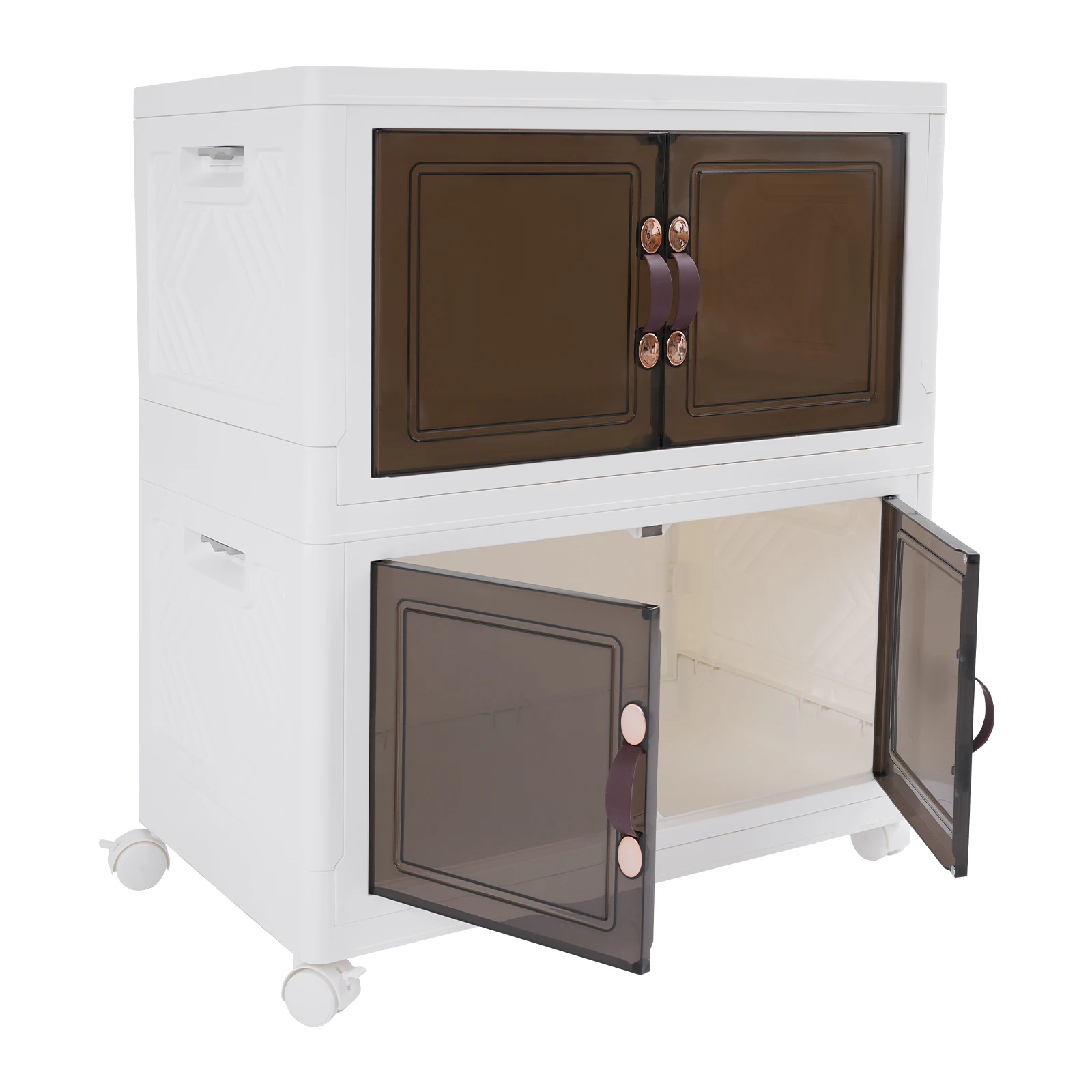 2 Layers Foldable Storage Box with Translucent Door and wheels- Spacious, Durable, Easy-to-Assemble - Ideal for Organizing
2 Layers Foldable Storage Box with Translucent Door and wheels- Spacious, Durable, Easy-to-Assemble - Ideal for Organizing