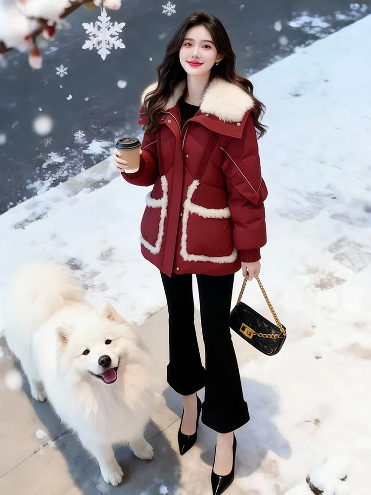 Утепленная женская зимняя куртка средней длины из хлопка с меховым воротником, длинными рукавами, в корейском стиле, для повседневной носки
Утепленная женская зимняя куртка средней длины из хлопка с меховым воротником, длинными рукавами, в корейском стиле, для повседневной носки