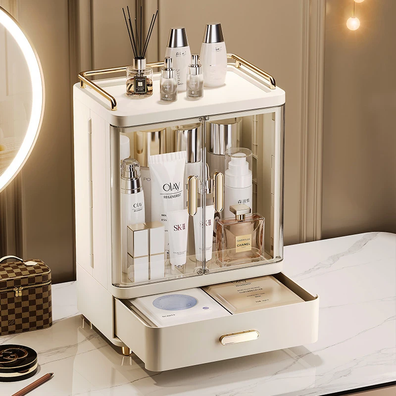 Dustproof Desktop Cosmetic Storage Box, Premium Large-Capacity Drawer Makeup Cabinet, Skincare Organizer Shelf for Dressing Tabl
Dustproof Desktop Cosmetic Storage Box, Premium Large-Capacity Drawer Makeup Cabinet, Skincare Organizer Shelf for Dressing Tabl