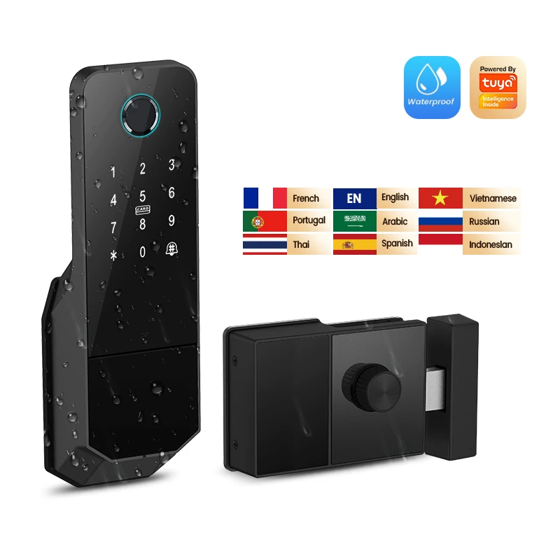 004 Kadonio Outdoor Waterproof Rim Lock WIFI Tuya APP Stainless Steel Gate Lock Biometric Fingerprint Smart Door Lock
004 Kadonio Outdoor Waterproof Rim Lock WIFI Tuya APP Stainless Steel Gate Lock Biometric Fingerprint Smart Door Lock