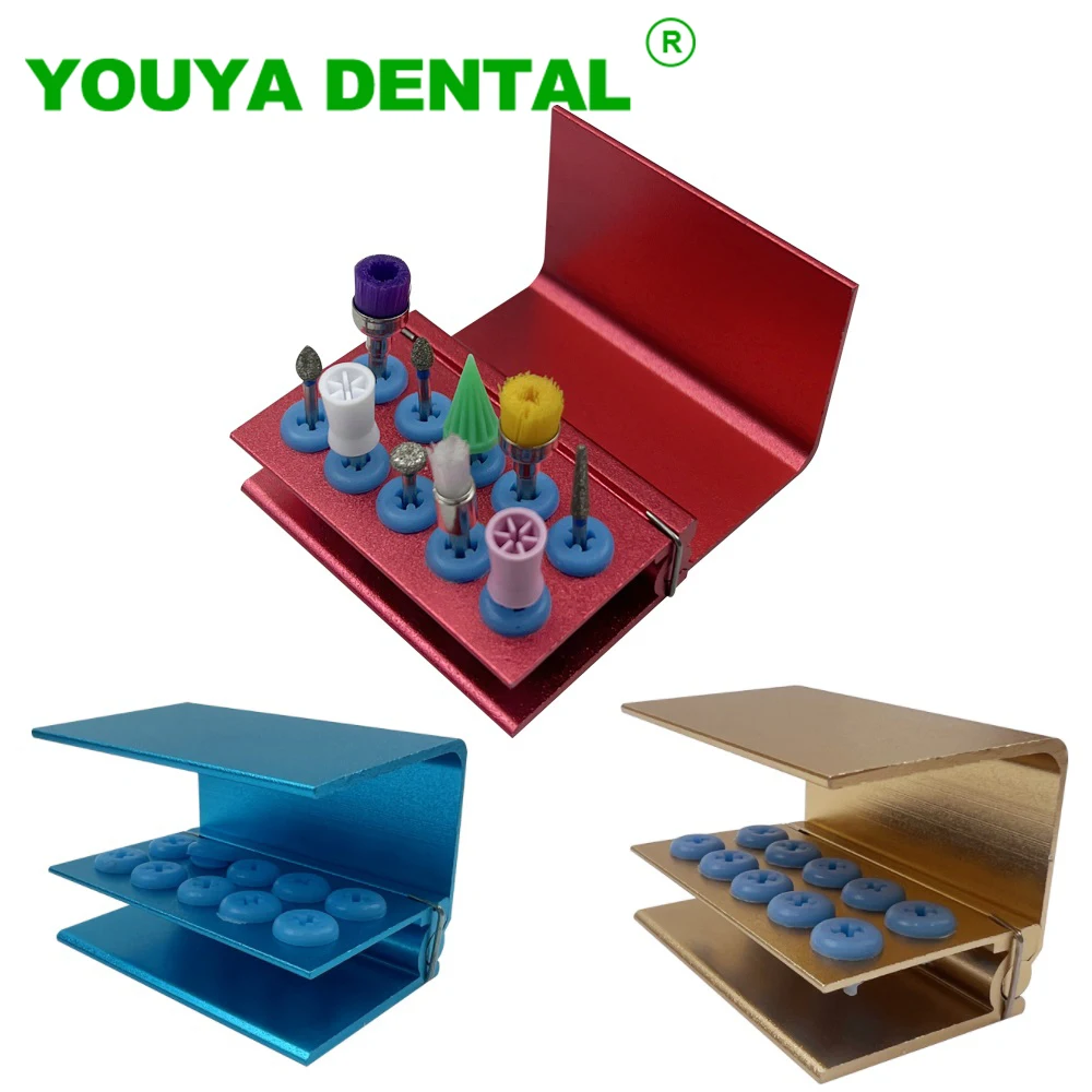 Dental Burs Holder 10 Holes With Silicon Bur Block Box For FG RA High Speed And Low Speed Burs Autoclavable Disinfection Case
Dental Burs Holder 10 Holes With Silicon Bur Block Box For FG RA High Speed And Low Speed Burs Autoclavable Disinfection Case