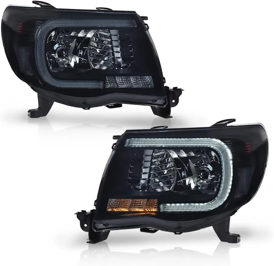 LED DRL Tube Halo Projector Headlights w/o Bulbs Compatible with 2005-2011 Toyota Tacoma Headlamps Smoke Lens Black Housing Clea
LED DRL Tube Halo Projector Headlights w/o Bulbs Compatible with 2005-2011 Toyota Tacoma Headlamps Smoke Lens Black Housing Clea