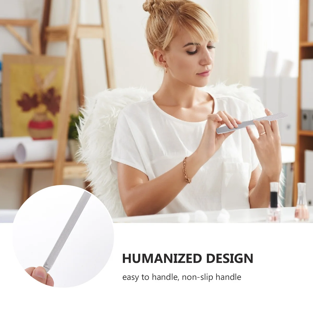 Stainless Steel Nail File 18Cm Double Side Smooth Handle Professional Manicure Tool For Natural False Nails Nail Art
Stainless Steel Nail File 18Cm Double Side Smooth Handle Professional Manicure Tool For Natural False Nails Nail Art