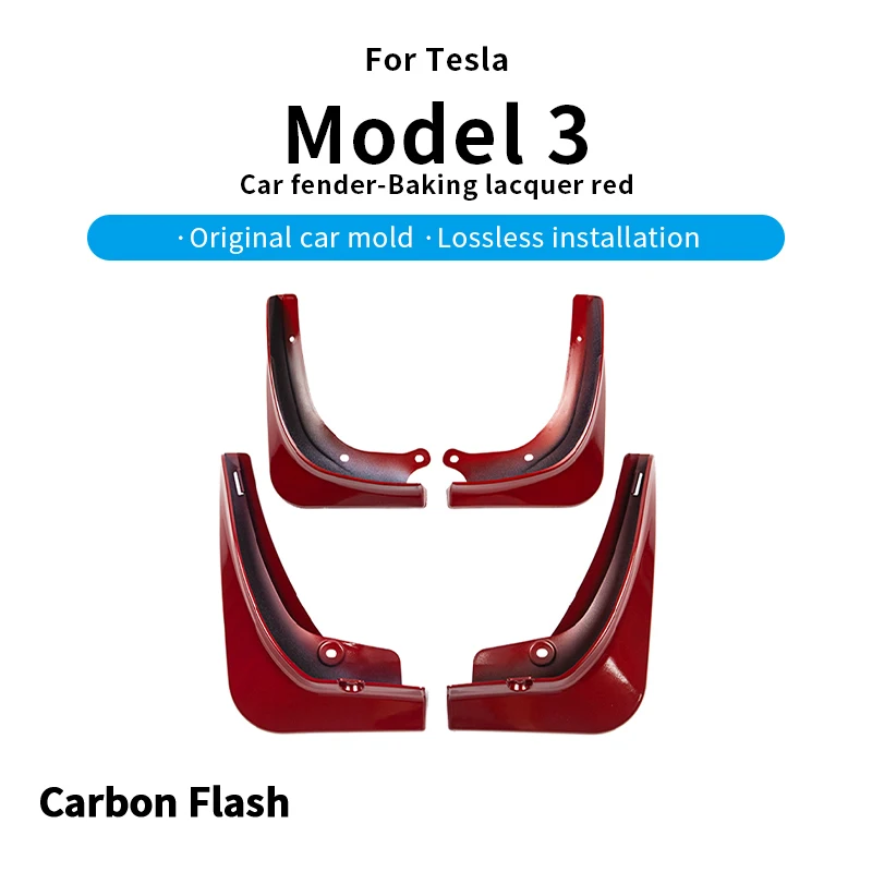 Carbon Flash For Tesla 2021-2023 Model 3 Front Rear Mudflaps Mud Flaps Original Model Replacement Splash Protector Fender Red
Carbon Flash For Tesla 2021-2023 Model 3 Front Rear Mudflaps Mud Flaps Original Model Replacement Splash Protector Fender Red