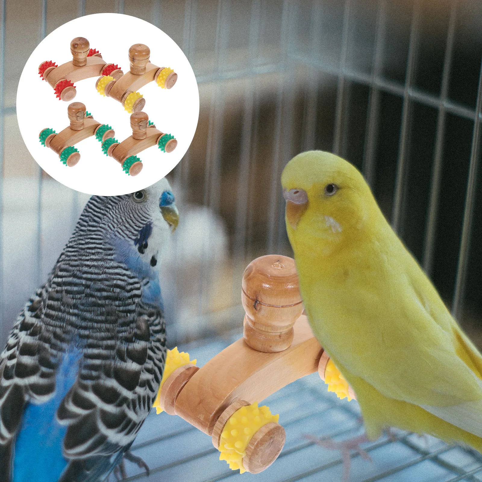 4 Pcs Parrot Training Toys Sturdy Birdcage Body Development Vehicle Wooden Pet Birds
4 Pcs Parrot Training Toys Sturdy Birdcage Body Development Vehicle Wooden Pet Birds