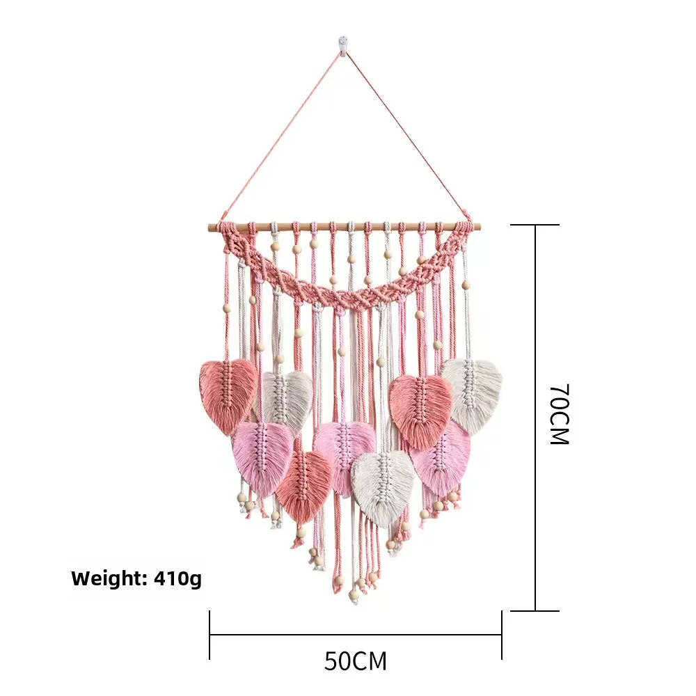 Cross-Border Hot Selling New Nordic Bohemian Hand-Woven Tapestry Tassel Feather Leaves Wall Hanging Wall Decoration Pink
Cross-Border Hot Selling New Nordic Bohemian Hand-Woven Tapestry Tassel Feather Leaves Wall Hanging Wall Decoration Pink