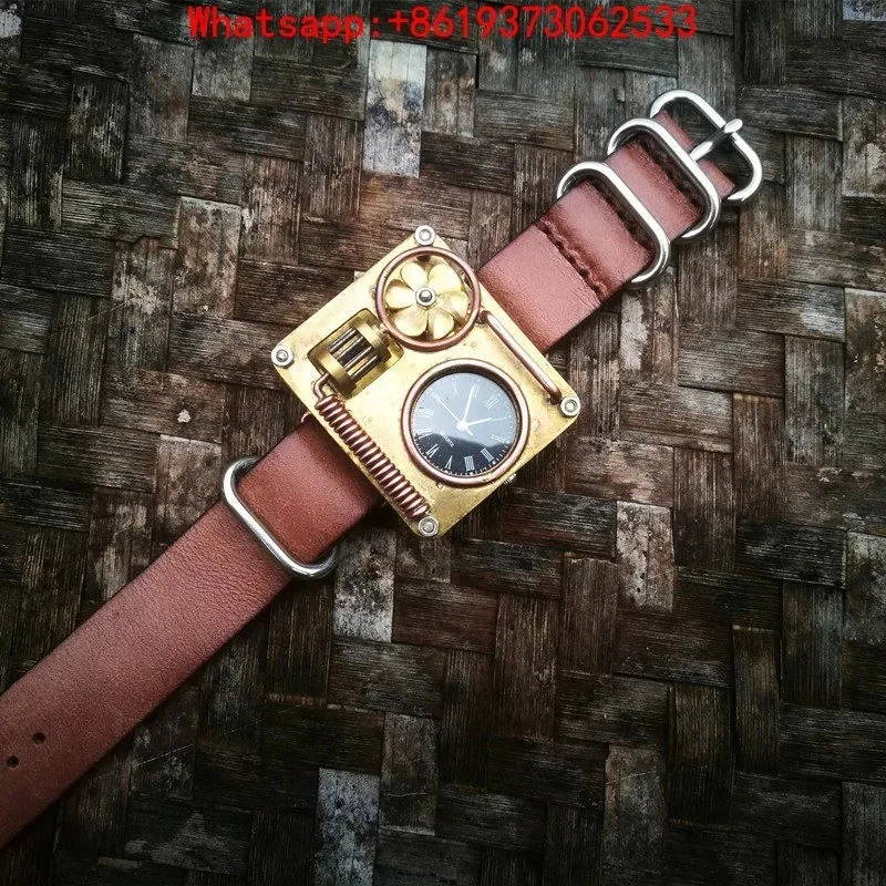 Custom Watch Handmade Original Multifunctional Watch Copper Shell Watch Turbo Gothic Style
Custom Watch Handmade Original Multifunctional Watch Copper Shell Watch Turbo Gothic Style