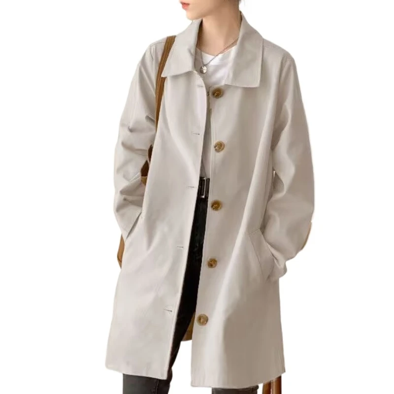 Korean New in Outerwears Women's Spring Coat 2024 Lapel Sweet Trench Coat Autumn Single Breasted Jackets Mid Long Plus Size Coat
Korean New in Outerwears Women's Spring Coat 2024 Lapel Sweet Trench Coat Autumn Single Breasted Jackets Mid Long Plus Size Coat