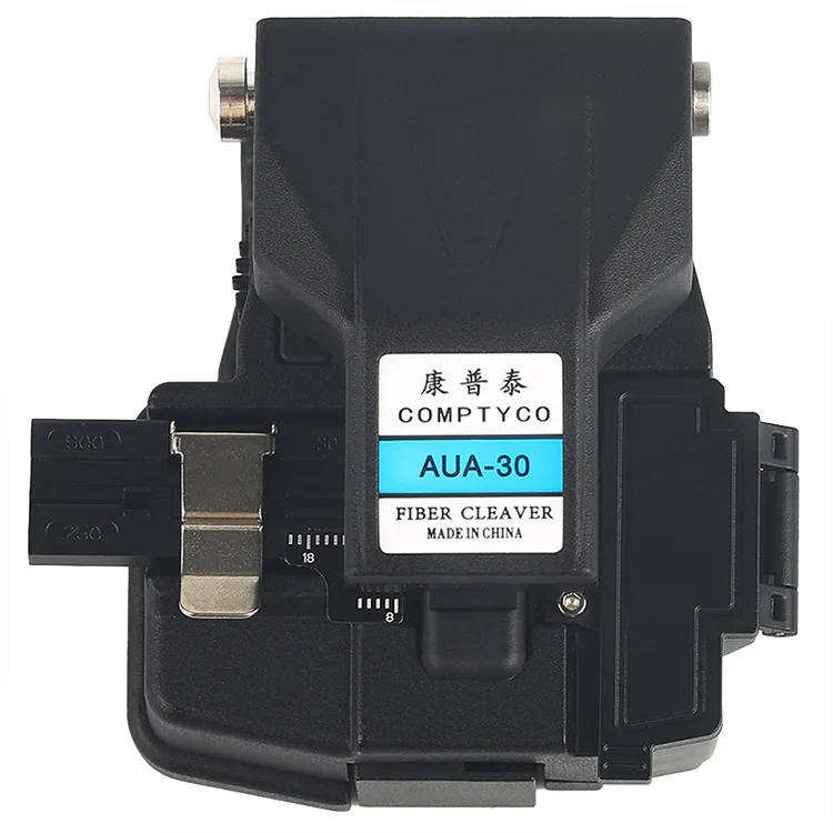 AUA-30 Optical Fiber Cutting Knife Leather Wire Optical Cable Jumper Bare Fiber High Precision Fiber Cleaver with Waste Box
AUA-30 Optical Fiber Cutting Knife Leather Wire Optical Cable Jumper Bare Fiber High Precision Fiber Cleaver with Waste Box