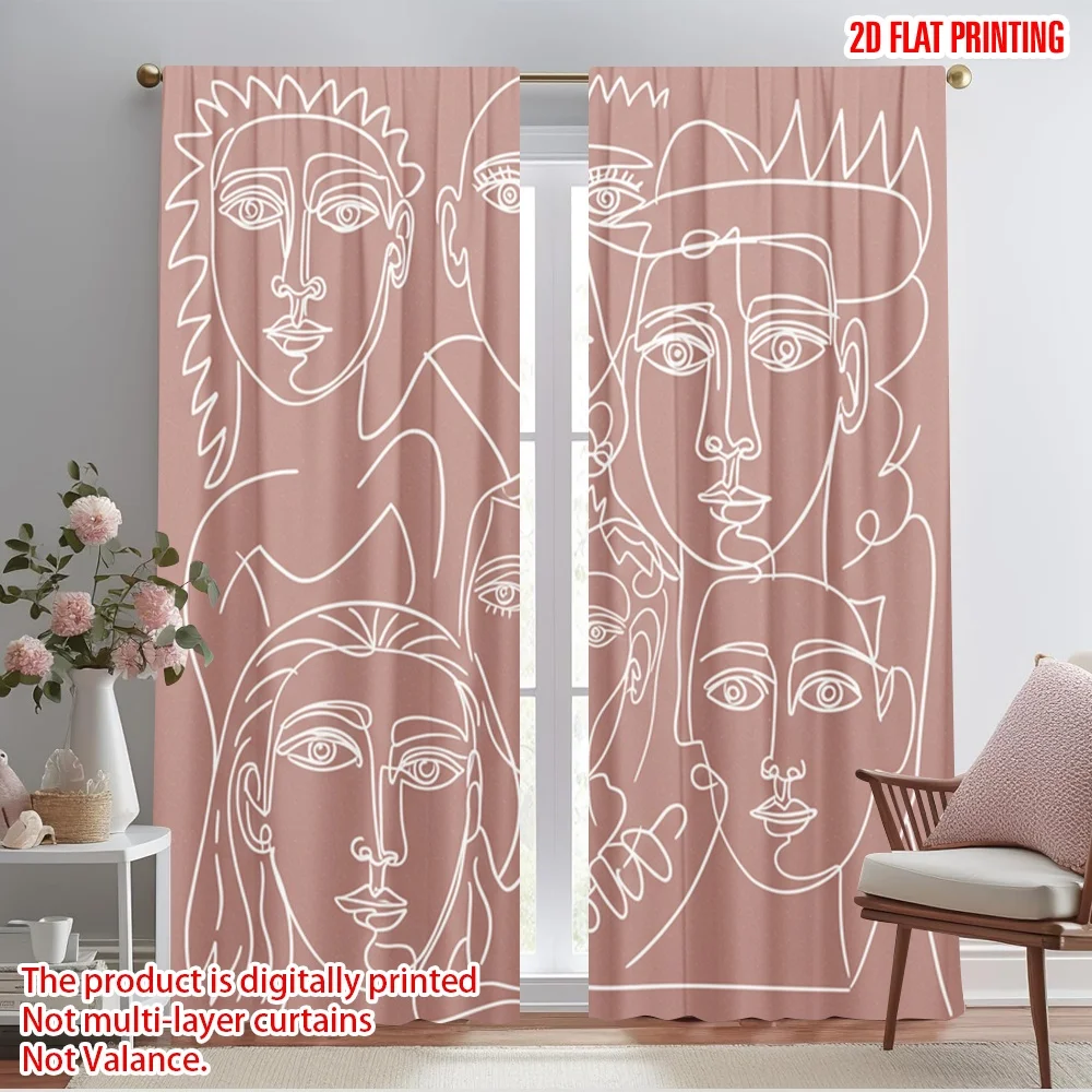 2pcs 2D flat printing Drapes Cubist Faces 100% Polyester Fabric Without Electricity 0 Use for All Occasions
2pcs 2D flat printing Drapes Cubist Faces 100% Polyester Fabric Without Electricity 0 Use for All Occasions
