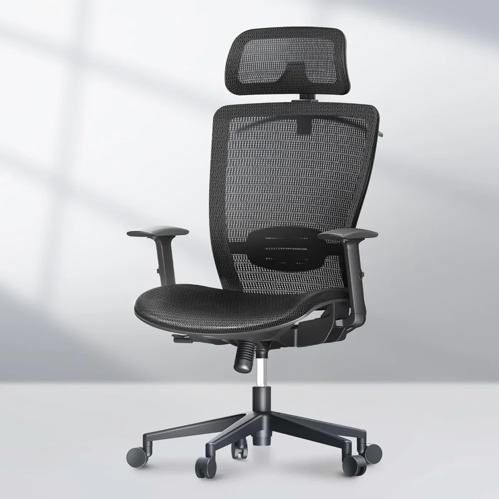 Ergonomic Office Chair, Home Office Desk Chairs with Wheels Lumbar Support Deep Black, High Back Mesh Swivel Computer Chair
Ergonomic Office Chair, Home Office Desk Chairs with Wheels Lumbar Support Deep Black, High Back Mesh Swivel Computer Chair