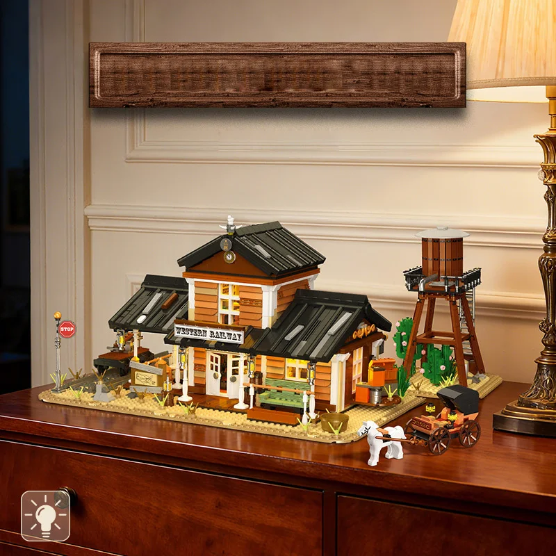 America City Street View Architecture Building Block Streetscape Western Railway House Model Sets Brick Assembly Toy With Light
America City Street View Architecture Building Block Streetscape Western Railway House Model Sets Brick Assembly Toy With Light