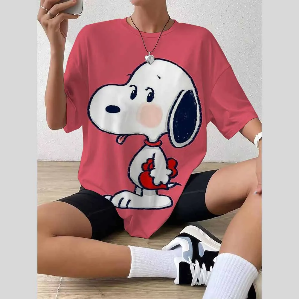 Snoopy Graphic Print T-Shirt Snoopy Pattern Short Sleeve Round Neck Casual Women's Top Perfect for Spring & Summer
Snoopy Graphic Print T-Shirt Snoopy Pattern Short Sleeve Round Neck Casual Women's Top Perfect for Spring & Summer 